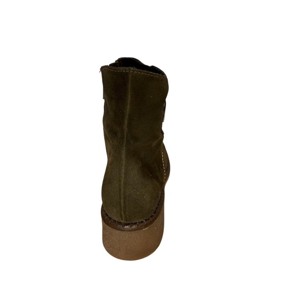 La Canadienne Waterproof Green Lug Sole Suede Stitched Boots Women's Size 9 - Picture 8 of 12